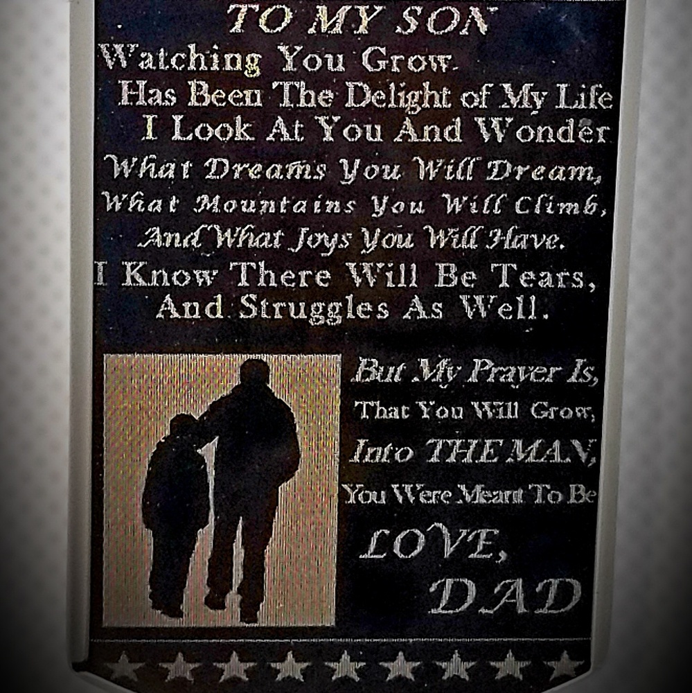 CUSTOM ENGRAVED FATHER SON 3D PENDANT